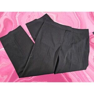 NEW NWT Evan Picone 12P Petite Black Stretch Wide Leg Dress Pants Trousers Slack